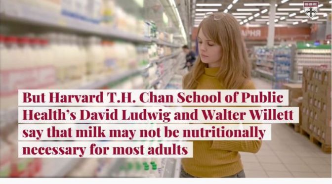 Healthy Diets: Milk Not Nutritionally Necessary For Most Adults (Harvard)
