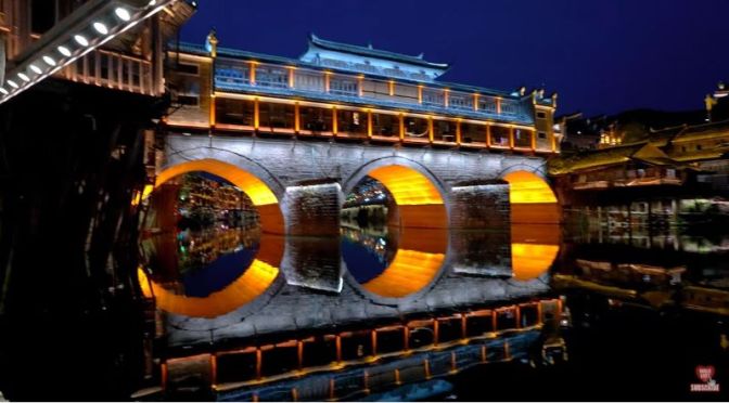 Evening Walk: ‘Fenghuang Ancient City’, China (Video)