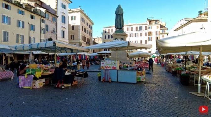 Walking Tours: Campo De’ Fiori In Rome (4K Video)