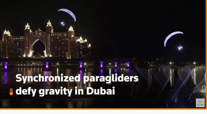 Views: ‘Synchronized Paragliders In Dubai’