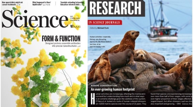 TOP JOURNALS: RESEARCH HIGHLIGHTS FROM SCIENCE MAGAZINE (April 2, 2021)