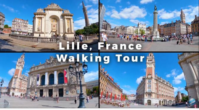 Walking Tour: ‘Lille – Northern France (4K)