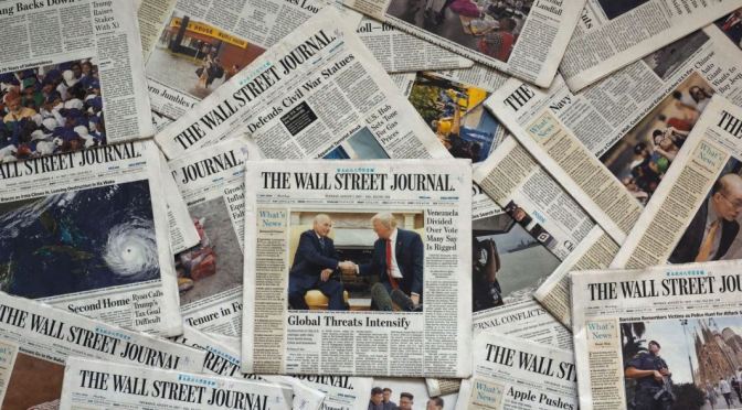 Front Page Views: Wall Street Journal – Aug 25