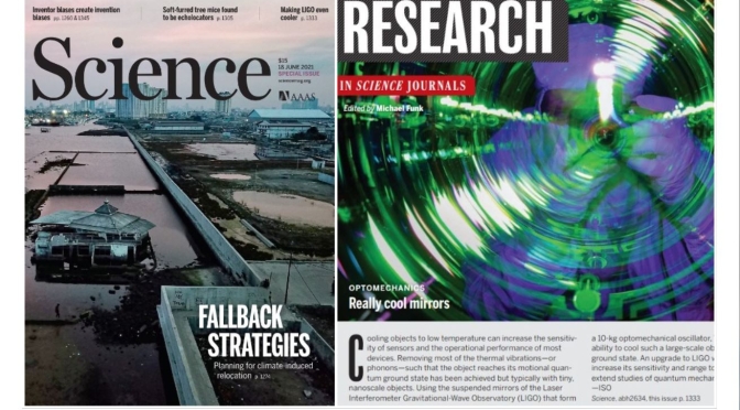 TOP JOURNALS: RESEARCH HIGHLIGHTS FROM SCIENCE MAGAZINE (JUNE 18, 2021)