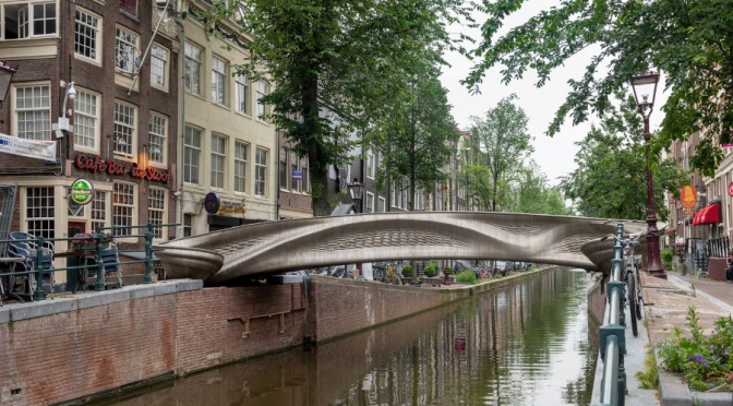 Design: World’s First 3D-Printed Stainless Steel Bridge In Amsterdam