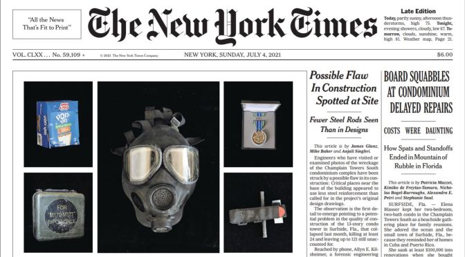 Front Page View: The New York Times (July 4, 2021)