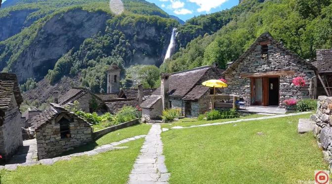 Swiss Villages: Foroglio – Waterfall In Ticino (4K)