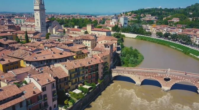 Aerial Views: Verona – Northeastern Italy (4K)