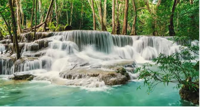 Views: Huai Mae Khamin Waterfalls, Thailand (4K)