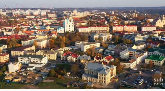 Aerial Views: Grodno In Western Belarus (4K)