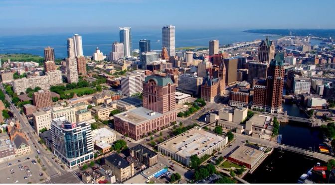 Aerial Views: Milwaukee In Southeast Wisconsin (4K)