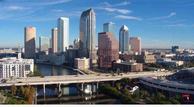 Aerial Views: Tampa In Western Florida (4K)