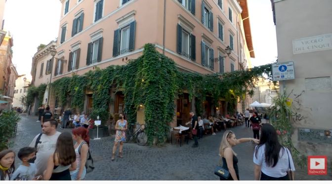 Walking Tour: Trastevere In Central Rome, Italy (4K)