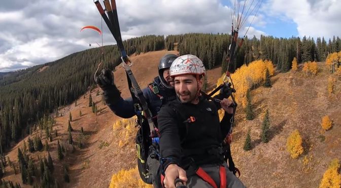 Fall Colors: Paragliding Over Aspen, Colorado