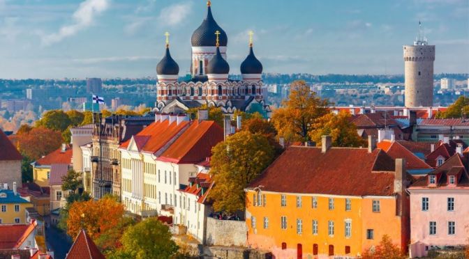 Aerial Views: Tallinn – Capital Of Estonia (4K)