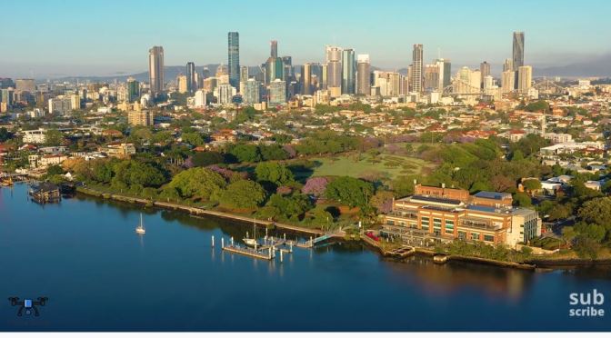 Aerial Views: Brisbane In Eastern Australia (4K)