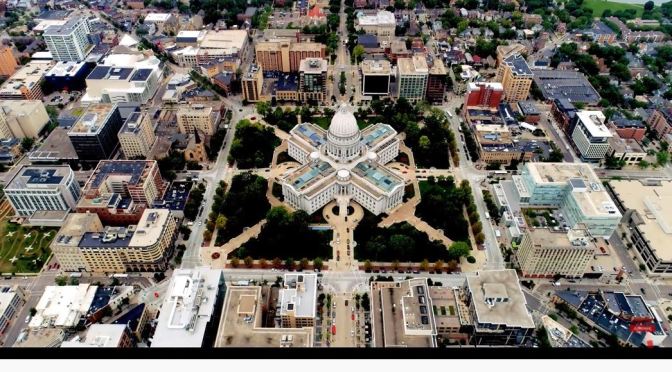 Aerial Views: Madison – Capital Of Wisconsin (4K)