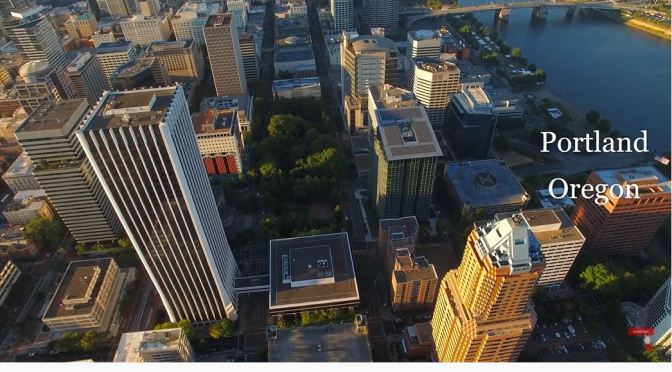 Aerial Views: Portland In Northwest Oregon (4K)