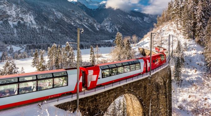 Switzerland Train Travel: The Glacier Express – Brig To Andermatt (Dec 2023)
