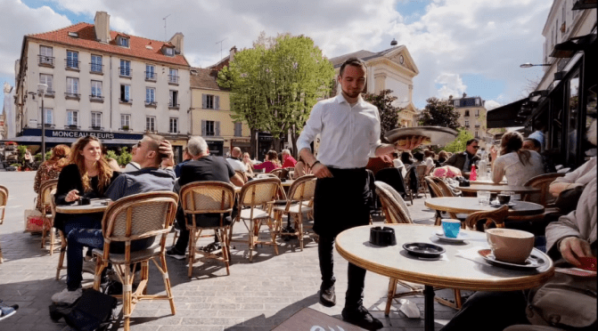 Café Views: Vincennes Near Paris, France (4K)