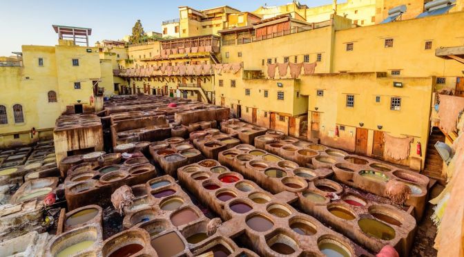 Historic Views: Chouara Tannery In Fez, Morocco