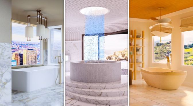 Designers: One Bathroom Rendered Three Ways (AD)