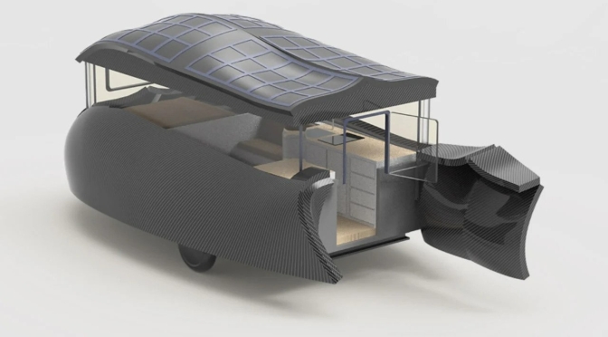 Future Of Camping: 2025 ‘Grounded Aerodynamic Pop-Up Towable Camper’