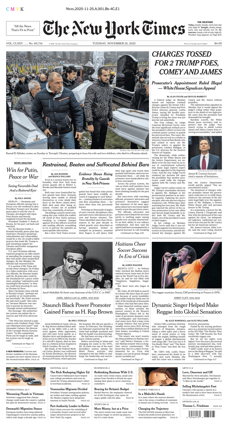 25 November 2025 Boomers Daily